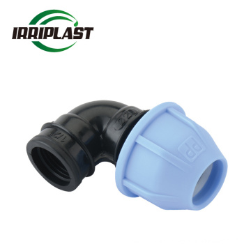 Pp compression fitting for irrigation HDPE female male elbow for water supply